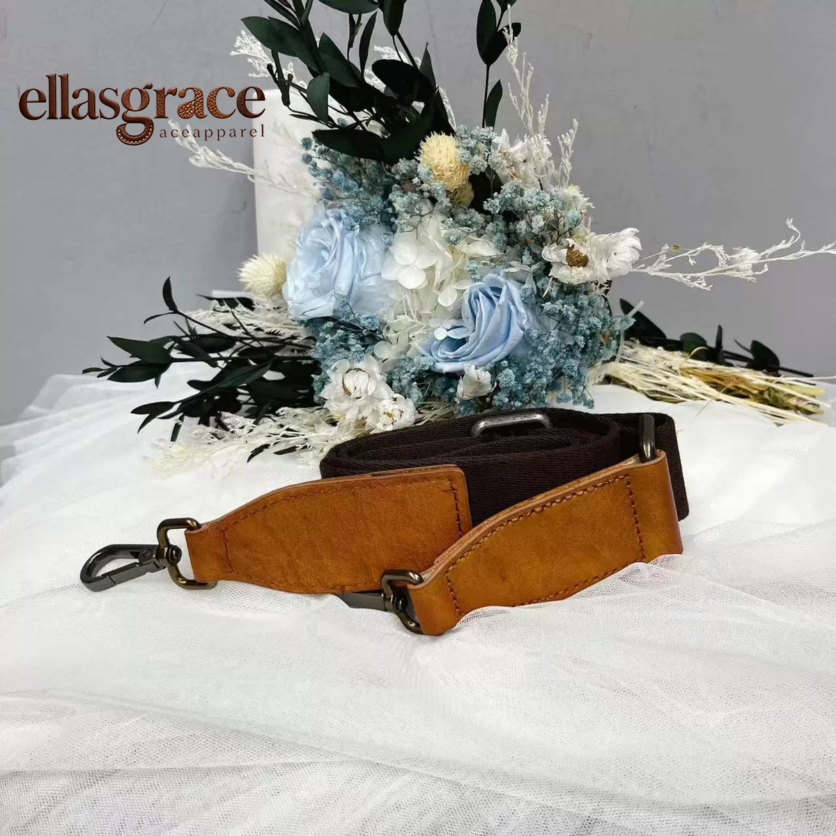 Ellasgraceapparel Genuine Leather Shoulder Strap