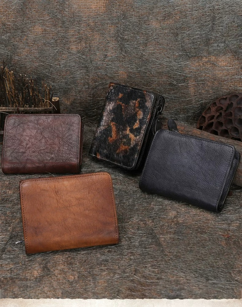 Ellasgraceapparel Handcrafted Top-Grain Leather Compact Wallet for Men and Women