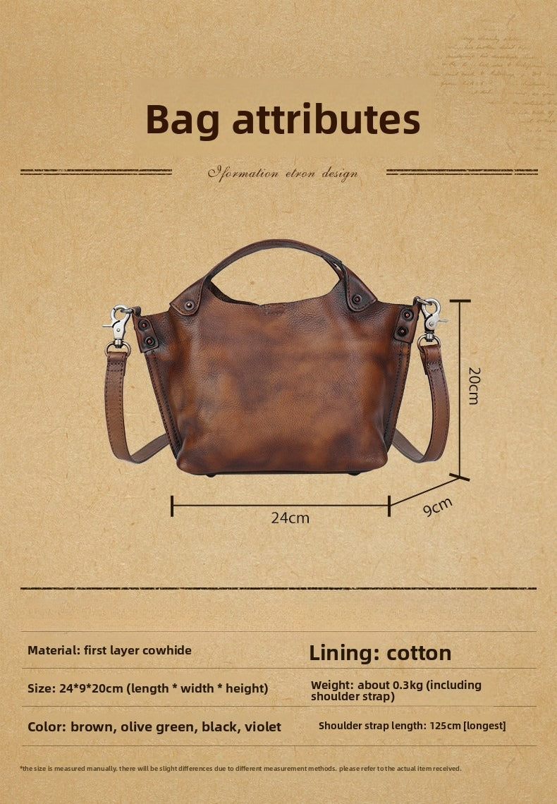 Ellasgraceapparel Top-grain Leather  Bag