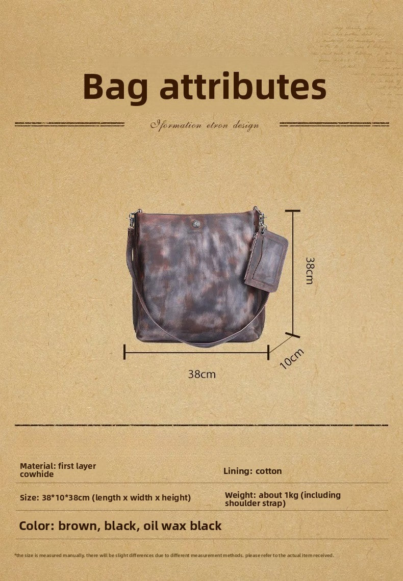 Ellasgraceapparel Top-Grain Leather Shoulder Bag