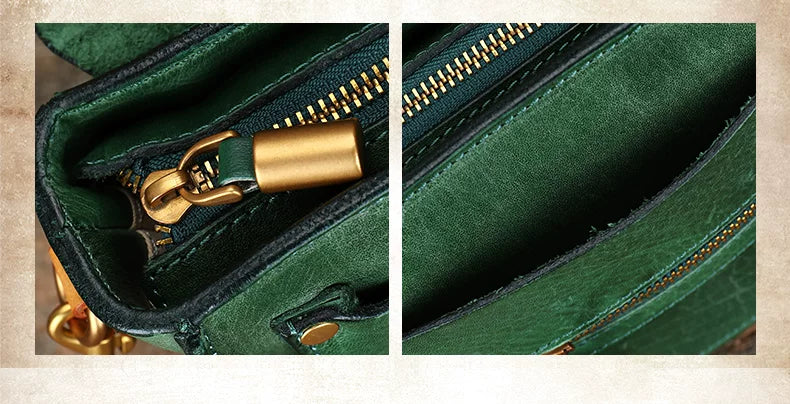 Ellasgraceapparel Two-Tone Handcrafted Leather Messenger Bag