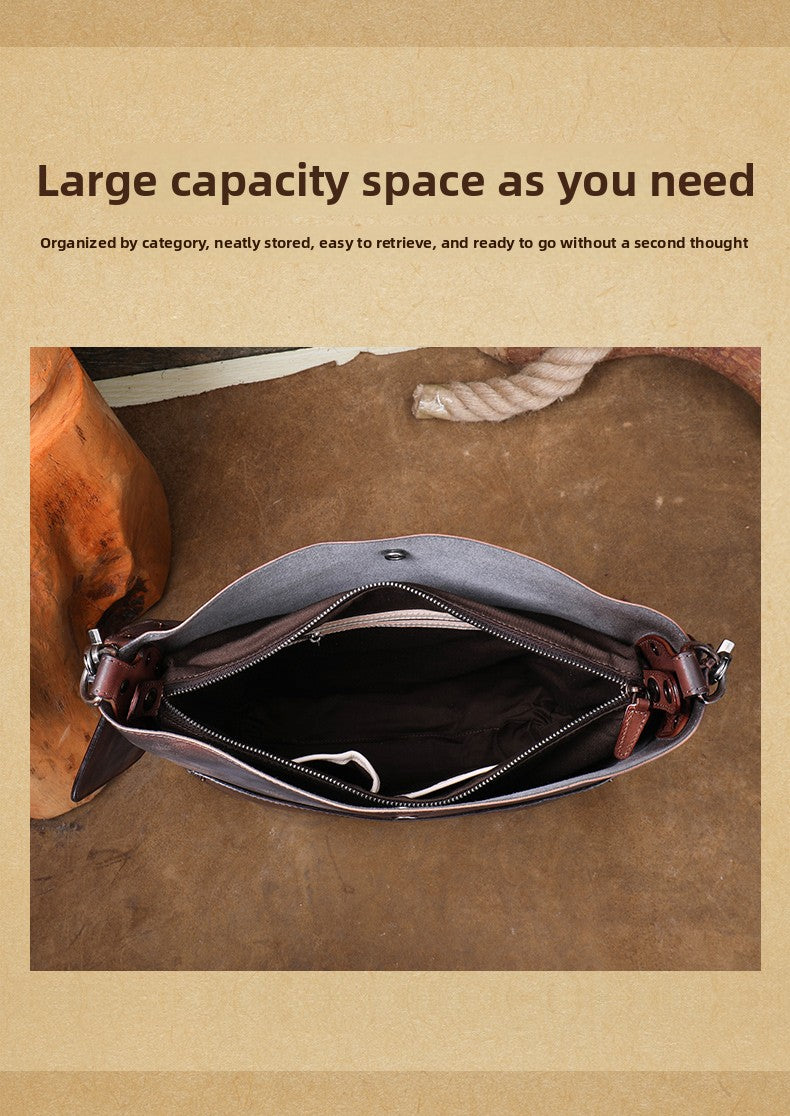 Ellasgraceapparel Top-Grain Leather Shoulder Bag