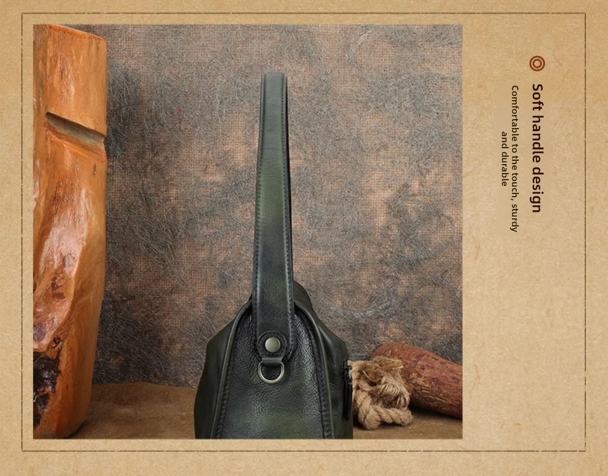 Ellasgraceapparel Handcrafted Top-Grain Leather Shoulder Bag