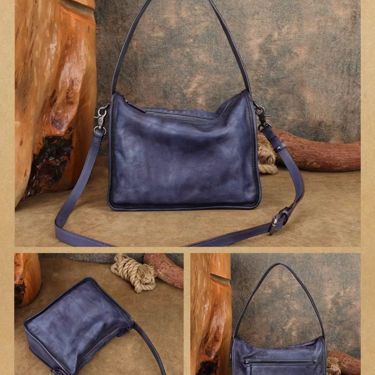 Ellasgraceapparel Handcrafted Top-Grain Leather Shoulder Bag
