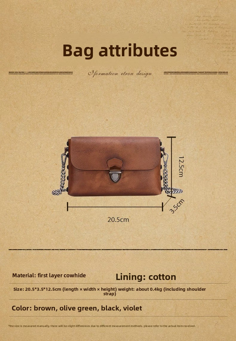 Ellasgraceapparel Original Top-Grain Leather Shoulder Bag
