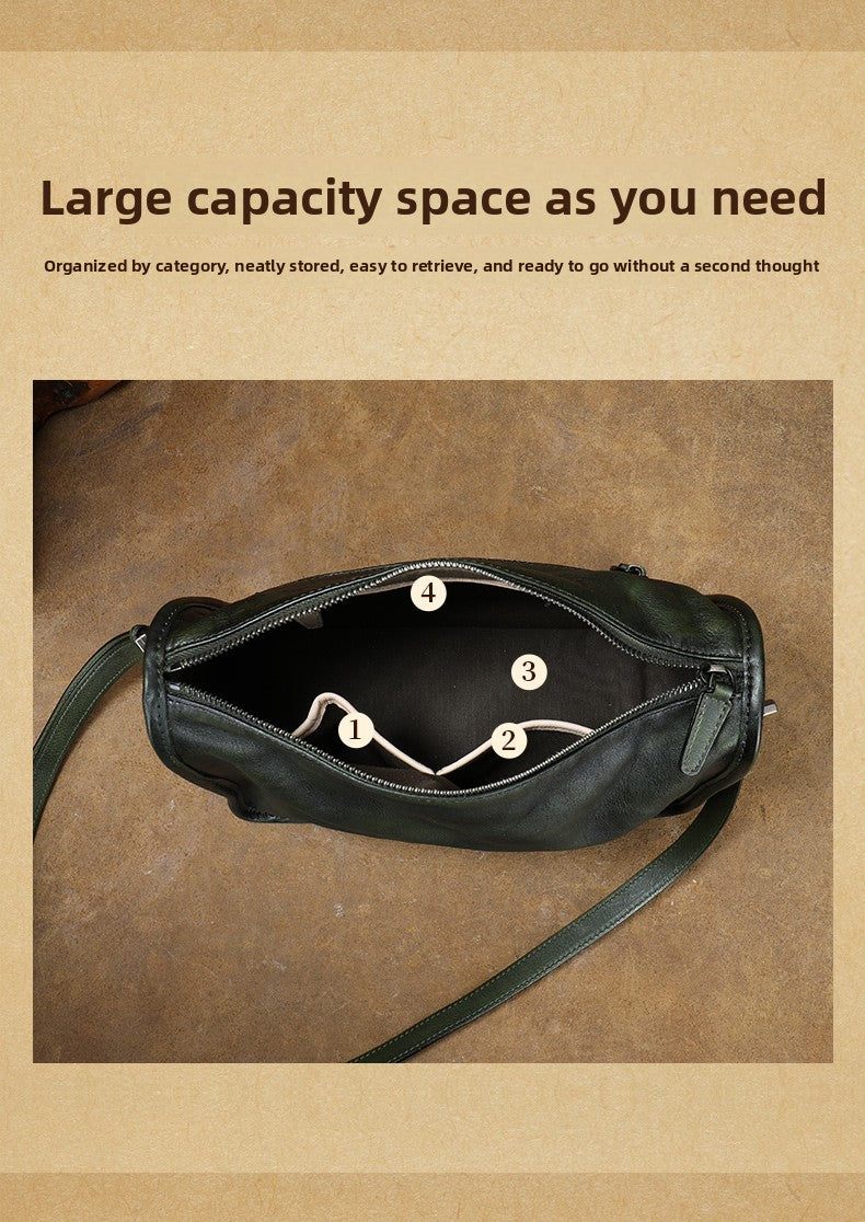 Ellasgraceapparel Handcrafted Top-Grain Leather Shoulder Bag