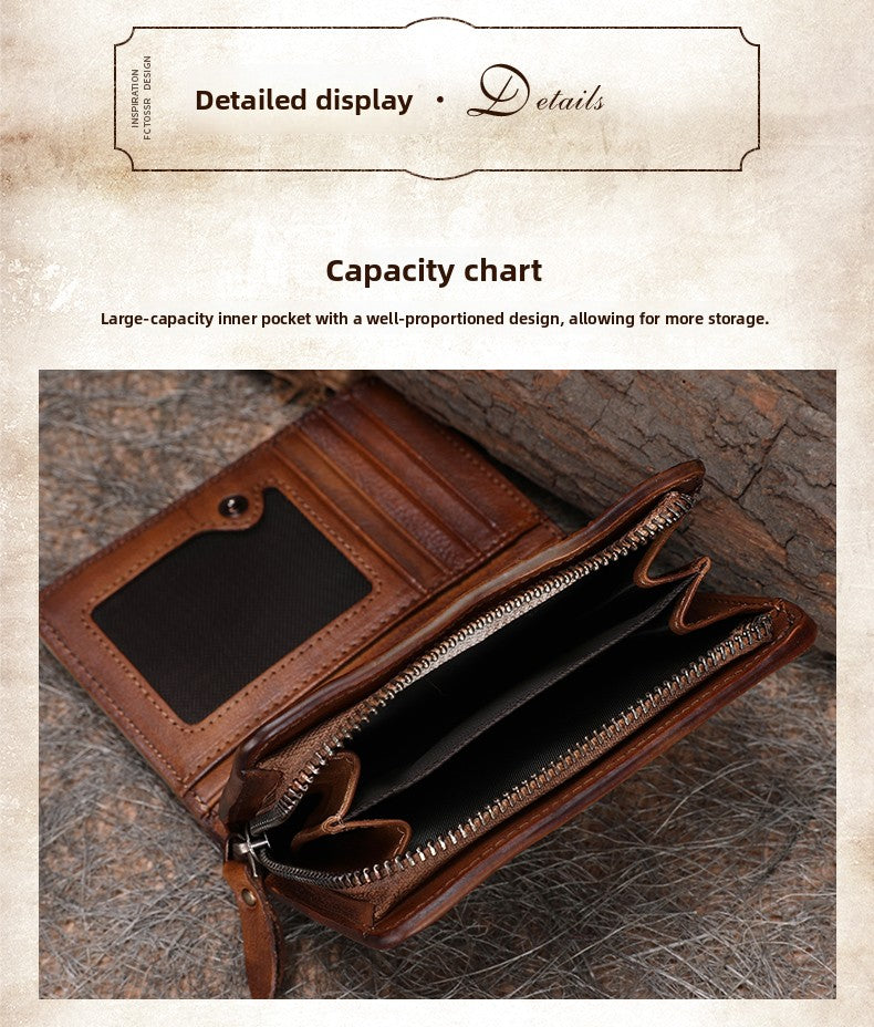 Ellasgraceapparel Handcrafted Top-Grain Leather Compact Wallet for Men and Women