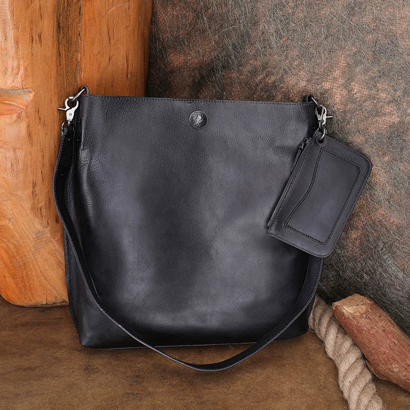 Ellasgraceapparel Top-Grain Leather Shoulder Bag