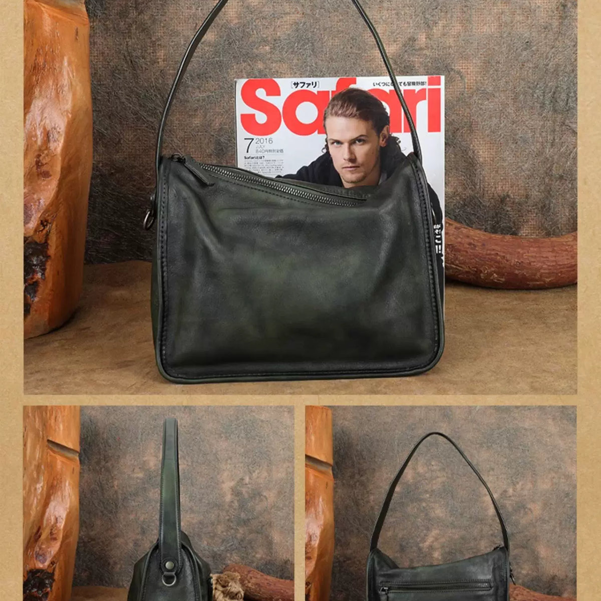 Ellasgraceapparel Handcrafted Top-Grain Leather Shoulder Bag