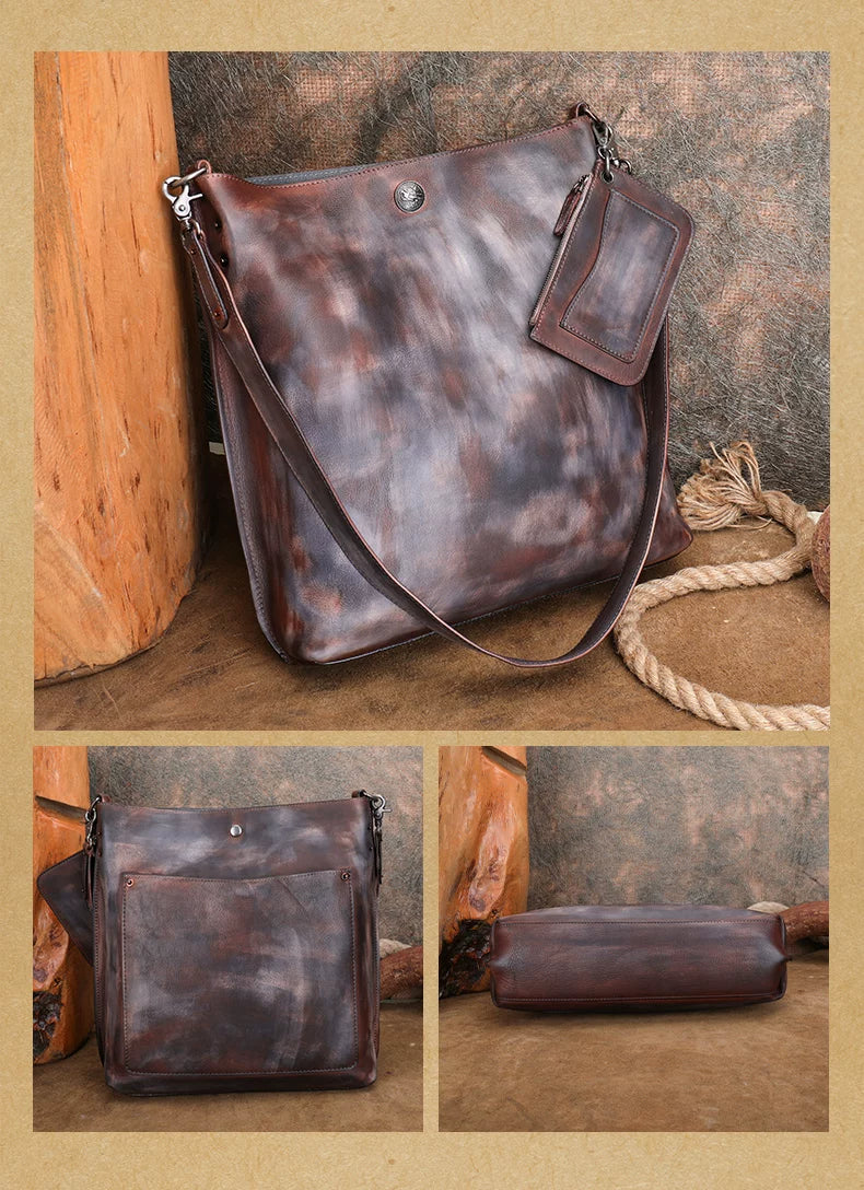 Ellasgraceapparel Top-Grain Leather Shoulder Bag