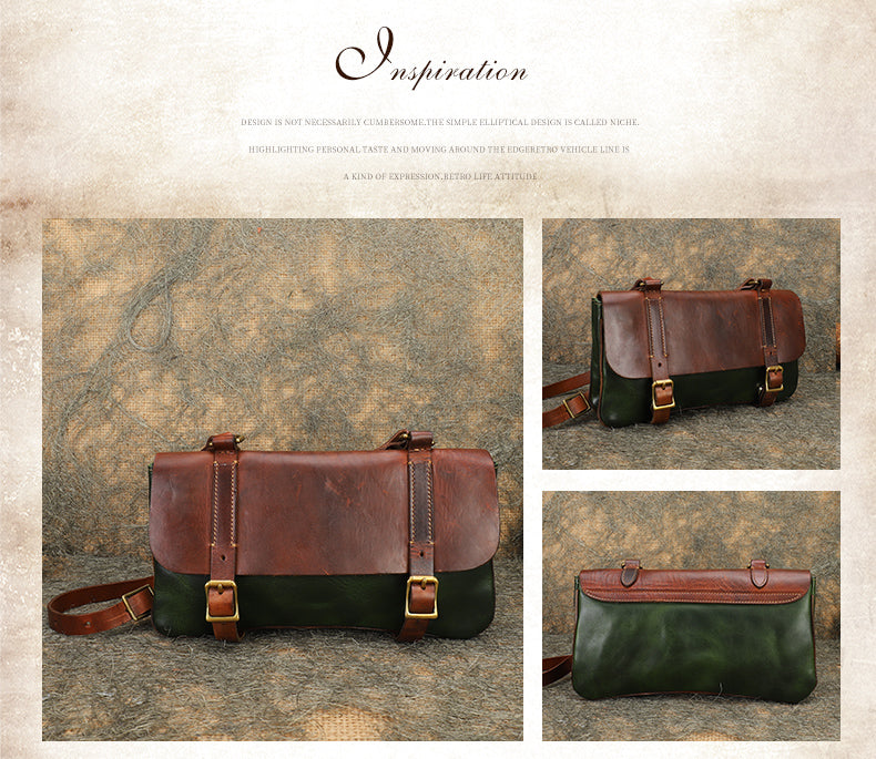 Ellasgraceapparel Large-Capacity Cowhide Shoulder Bag