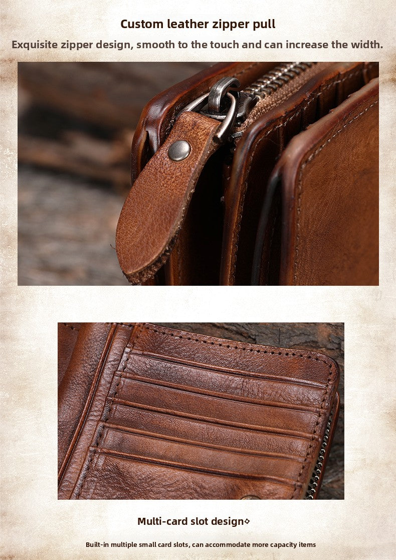 Ellasgraceapparel Handcrafted Top-Grain Leather Compact Wallet for Men and Women