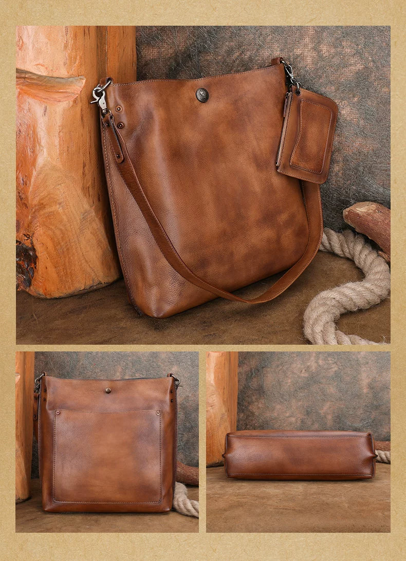 Ellasgraceapparel Top-Grain Leather Shoulder Bag