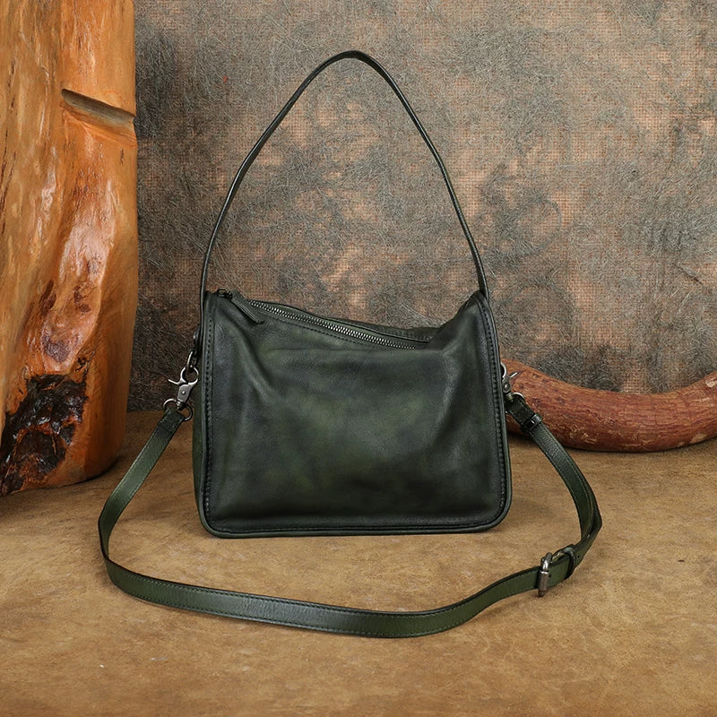 Ellasgraceapparel Handcrafted Top-Grain Leather Shoulder Bag