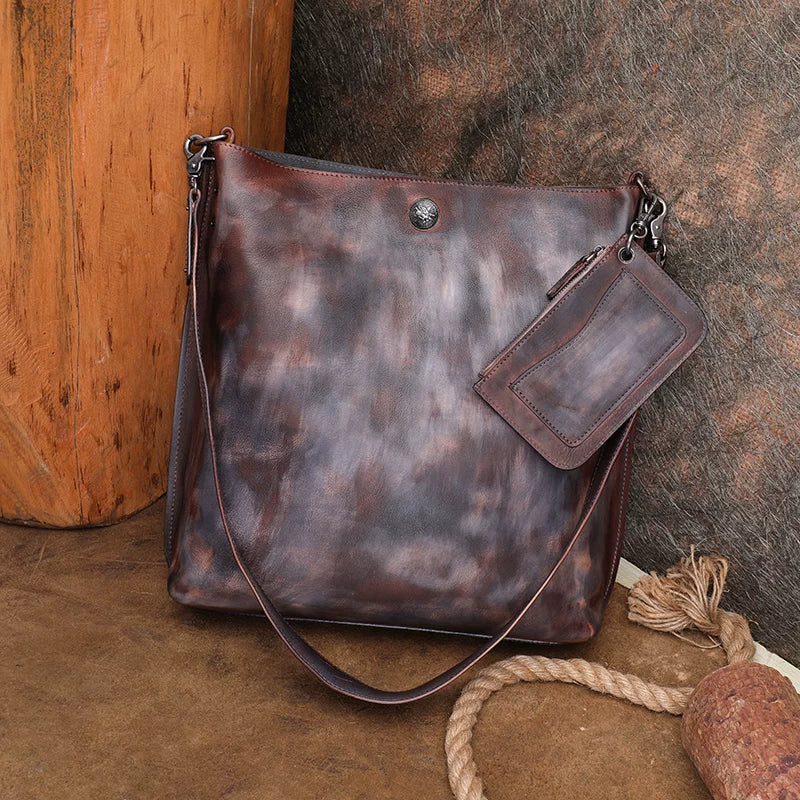 Ellasgraceapparel Top-Grain Leather Shoulder Bag