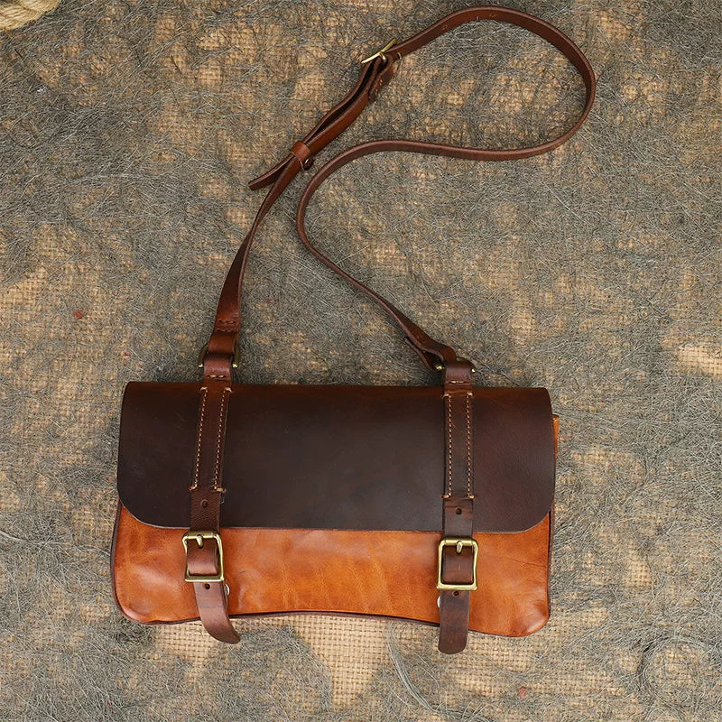 Ellasgraceapparel Large-Capacity Cowhide Shoulder Bag