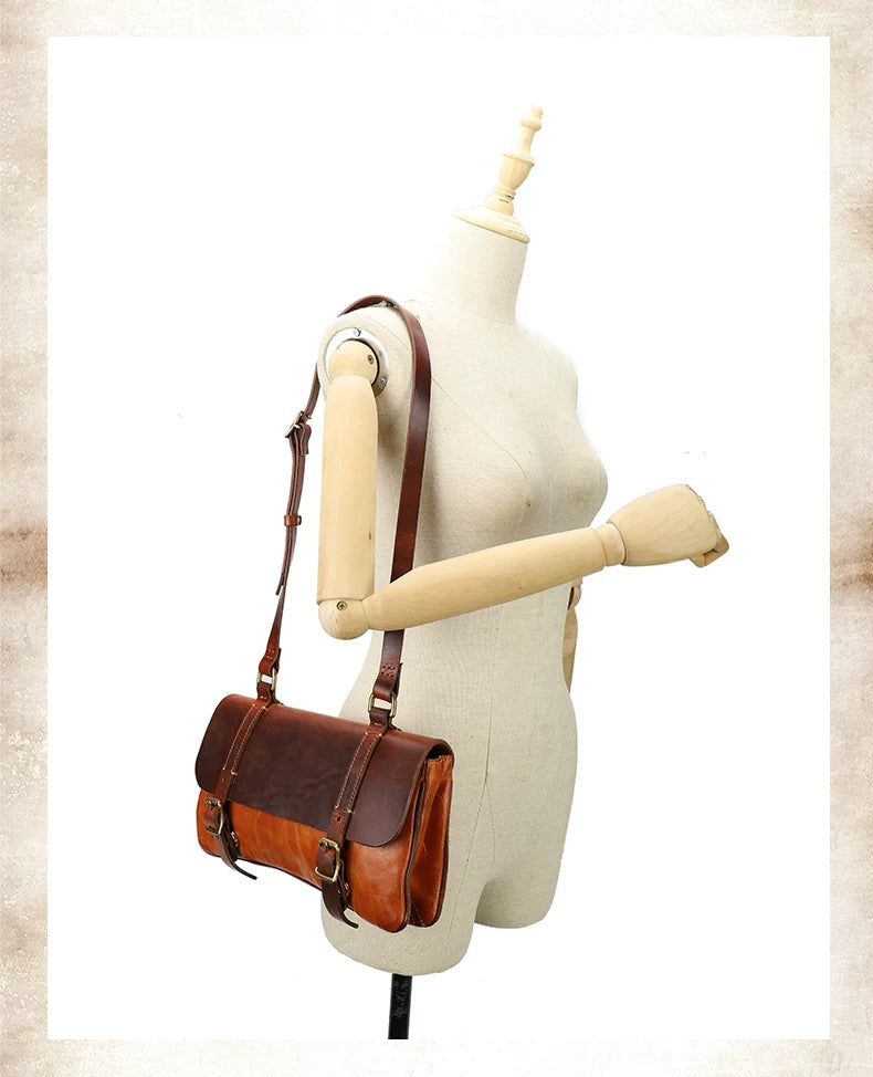 Ellasgraceapparel Large-Capacity Cowhide Shoulder Bag