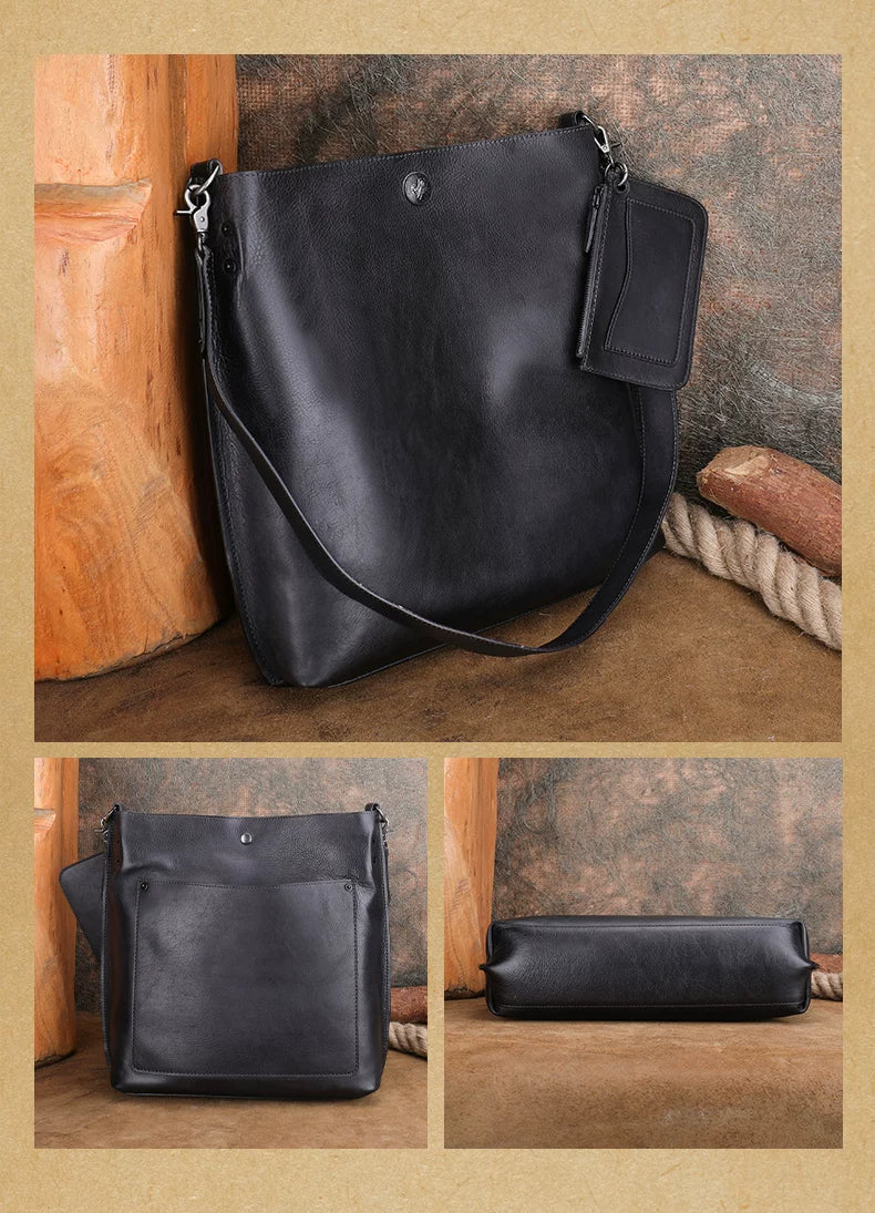 Ellasgraceapparel Top-Grain Leather Shoulder Bag