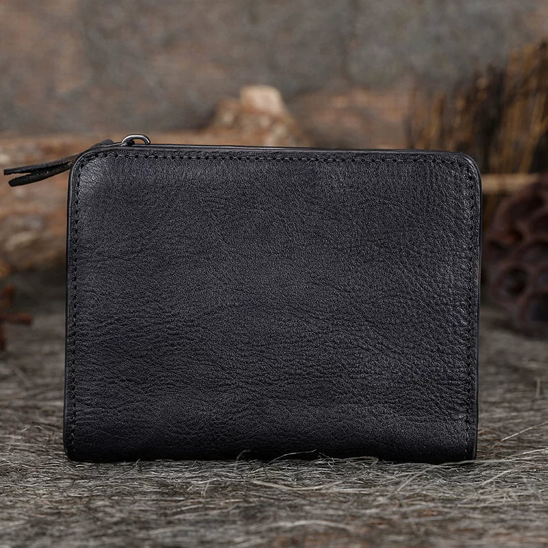 Ellasgraceapparel Handcrafted Top-Grain Leather Compact Wallet for Men and Women