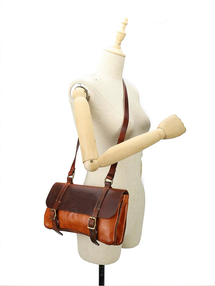 Ellasgraceapparel Large-Capacity Cowhide Shoulder Bag