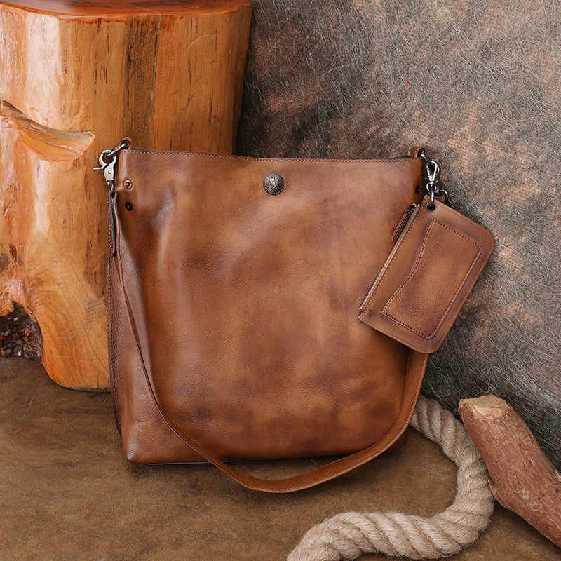 Ellasgraceapparel Top-Grain Leather Shoulder Bag